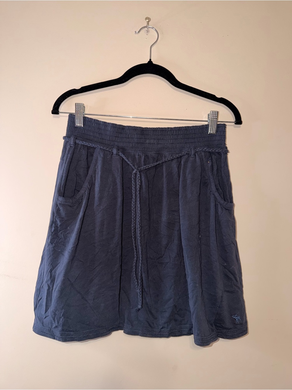 Abercrombie & Fitch Y2K Casual Navy Drawstring Skirt